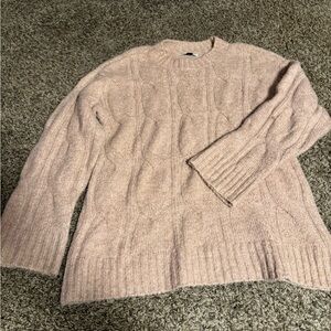 American Eagle Outfitters Pink Cable Knit Sweater
